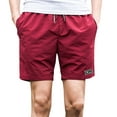 thumbnail image 1 of TIWEKE Mens Casual Shorts - Drawstring Summer Beach Stretch Shorts Wine,L, 1 of 5