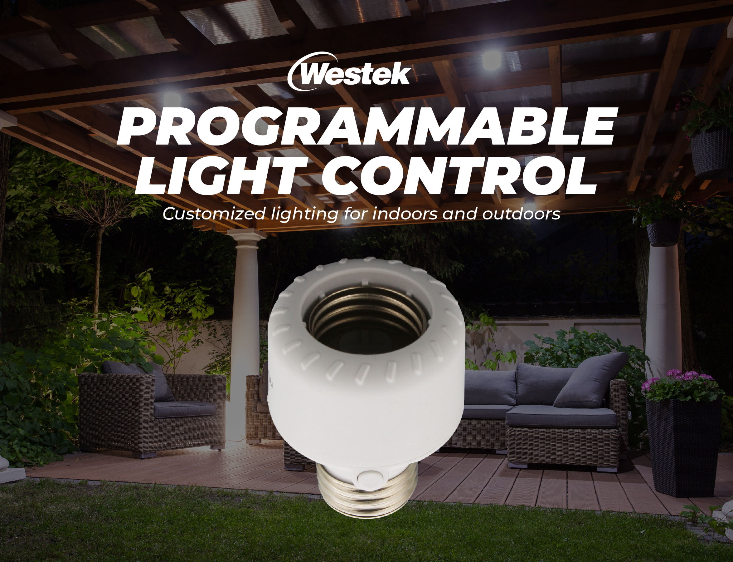Westek SLC6C 100W Programmable Screw-In Light Control White  *New* 