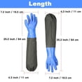thumbnail image 4 of Guantes Haiou de PVC resistentes a productos químicos, impermeables, 64 cm, azules, 4 of 6