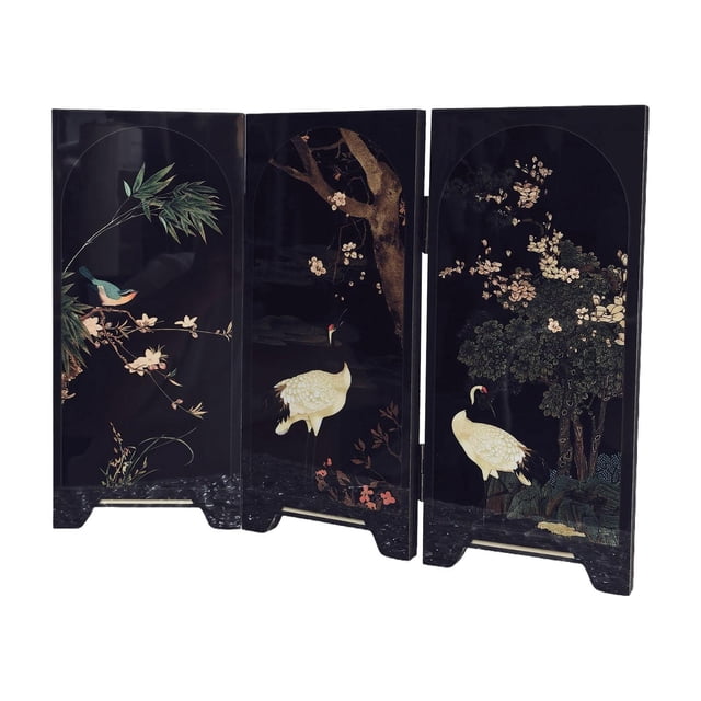 Mini biombo plegable decorativo, divisor artesanal para estantes de dormitorio Estilo C