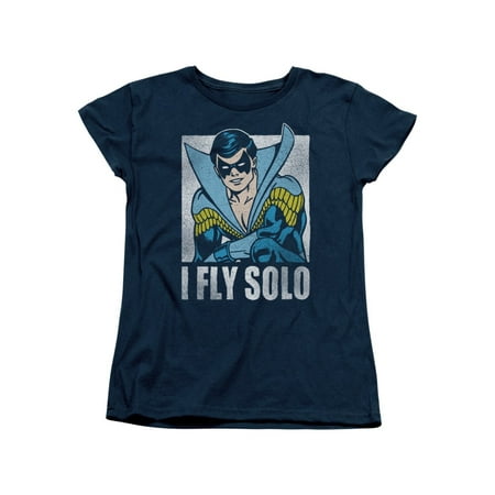 Nightwing DC Comics Superhero Retro Disco Costume I Fly Solo Women's T-Shirt Tee