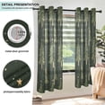thumbnail image 3 of Yayeee Window Curtains Light Filtering 63"x52" Grommet Panel Pair Home Living Room Decor, Hand Drawn Christmas Trees, 3 of 7