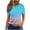 Sky Blue, variant on Htigea Women Crew Neck Fitted Tight Tshirt Short Sleeve Shirt Basic Knit Top Today Sales Hot Pink,M