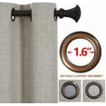 thumbnail image 4 of 100% Blackout Sliding Door Curtain, Primitive Linen Look Room Divider Panel, Thermal Insulated Extra Wide Patio Glass Door Curtain (1 Panel,100 x 95, Natural Color), 4 of 8