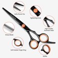 thumbnail image 2 of Kit profesional de tijeras para cortar el cabello con tijeras de entresacar, peine y estuche de cuero para estilistas., 2 of 5
