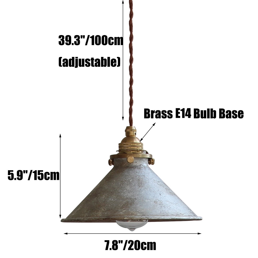 Retro Industrial Style Metal Iron Pendant Lighting, Vintage Rustic Farmhouse Pendant Light Fixture, American Farmhouse Pendant Lamp for Over Kitchen Sink Island Dining Table Entrance Bar