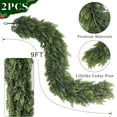 thumbnail image 5 of 9FT Cedar Christmas Garland, Artificial Thick & Lush Realistic Faux Cedar Christmas Decoration, Real Touch Greenery Garland for Table, Window, Stairs, Mante & Fireplace Indoor Outdoor Decor, 5 of 10