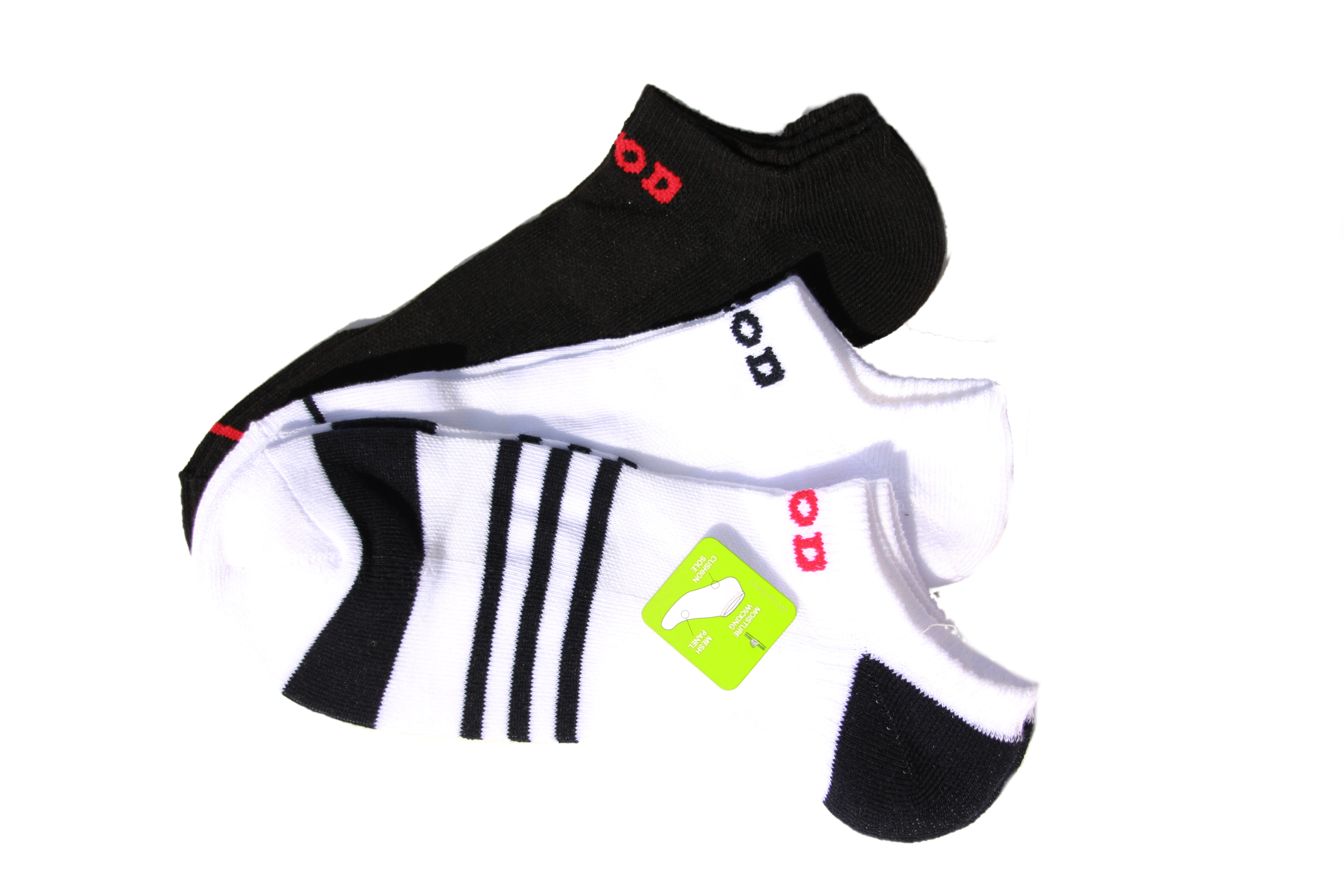 Izod Men's Golf Socks (712) 3 pair, White/Black