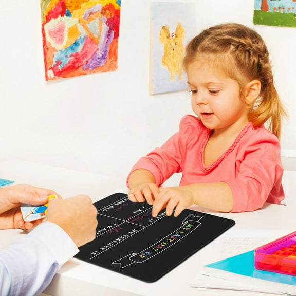 WHAMVOX 2pcs Reusable Day of School Chalkboard Sign Double Sided Back to School Board for Preschool Kindergarten Class