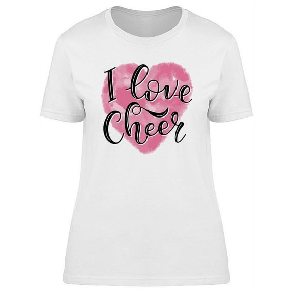 I Love Cheer T-Shirt Women -Image by Shutterstock, Female Medium