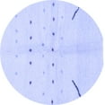 thumbnail image 1 of Ahgly Company Machine Washable Indoor Round Solid Blue Modern Area Rugs, 8' Round, 1 of 4