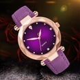 thumbnail image 6 of Resicozy Women's Vintage Watch Quartz Watch with Leather Strap Dress Wristwatch for Ladies Purple, 6 of 7