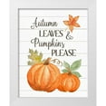 thumbnail image 1 of Robinson, Tamara 12x14 White Modern Wood Framed Museum Art Print Titled - Autumn Leave and Pumpkins Please, 1 of 4