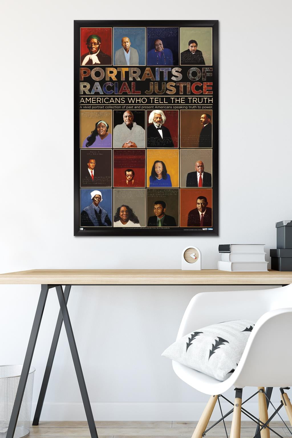 Portraits of Racial Justice - Americans Who Tell The Truth Wall Poster, 22.375" x 34" Framed