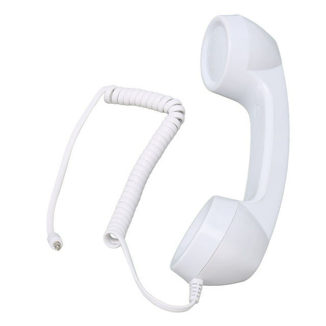 Retro Phone Handset with Integrated Microphone, Old School Phone Handset for Cellphone, Superior Sound Quality, Radiation Proof, Compatible with All Smartphones and Computers