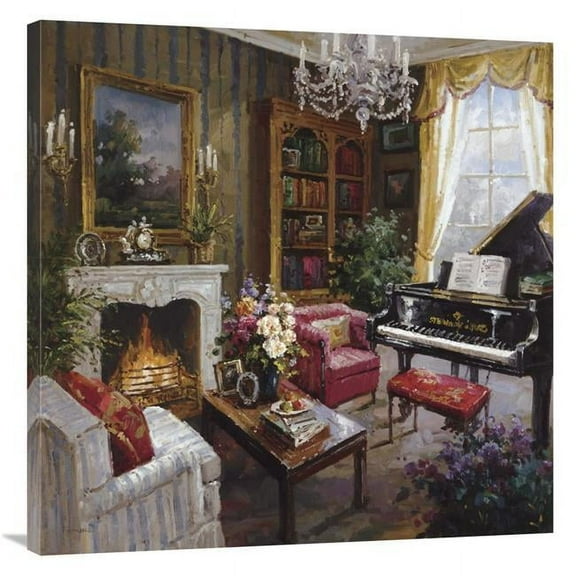 Global Gallery GCS-124178-3636-142 36 x 36 in. Grand Piano Room Art Print - Foxwell