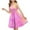 Pink, variant on Little Girls Tie Dye Dresses Sleeveless Summer Casual Gradient Color A-Line Dress Round Neck Tank Sundress