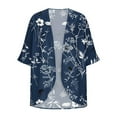 thumbnail image 5 of BangWanChi Beach Cover ups for Women Women's Long Sleeve Printing Casual Tops Blouse With Pocket Cardigan, 5 of 5