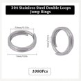 thumbnail image 2 of EIGTHTAIL 1000Pcs 304 Stainless Steel Split Rings Double Loops Jump Rings Stainless Steel Color 24 Gauge 5x1mm Inner Diameter  3.8mm Single Wire  0.5mm, 2 of 6