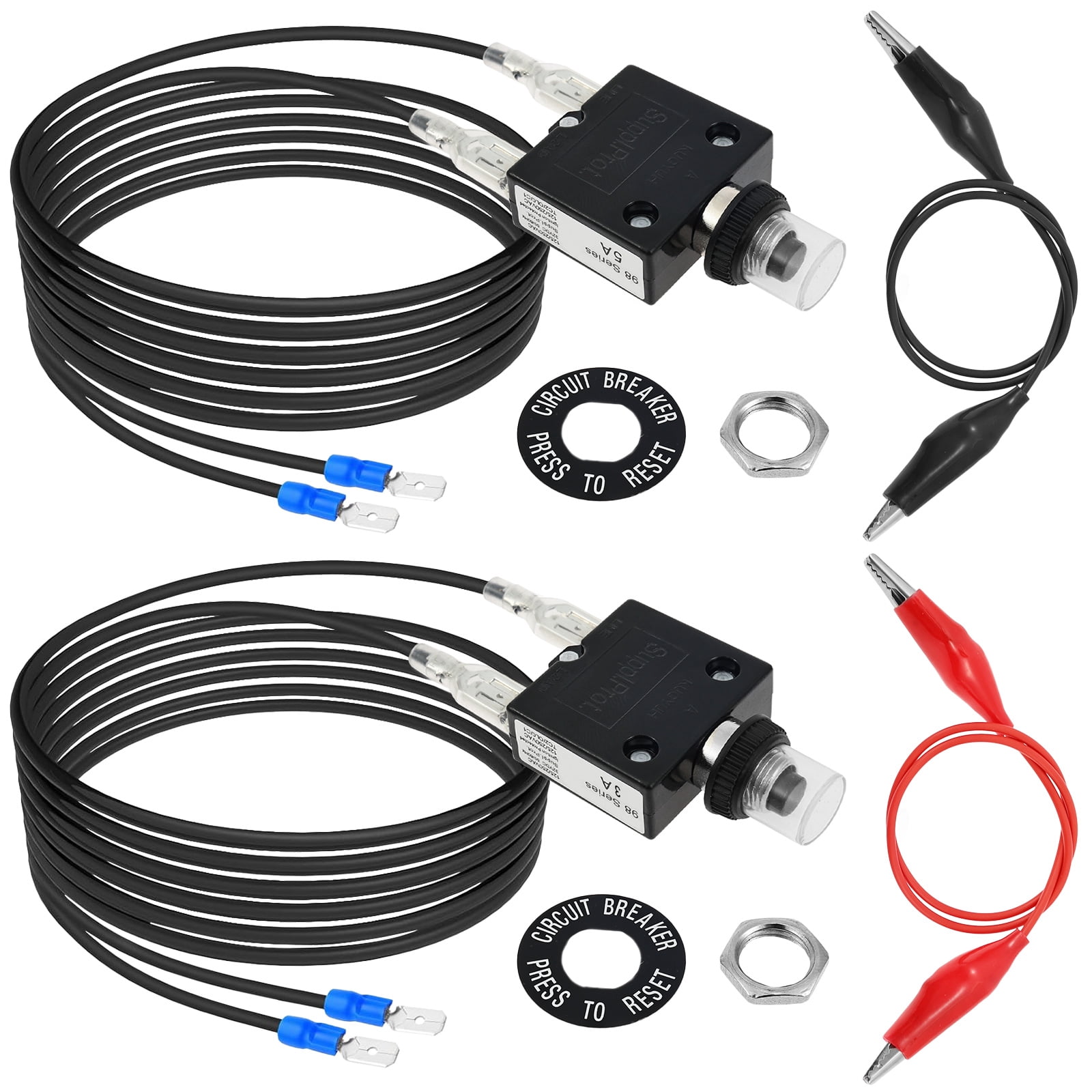 HVAC Guys Fuse Saver – Resettable Circuit Tester Kit With 3A & 5A Breakers, UL-Rated 24V AC/DC & 125/250V AC – For Furnaces, AC Units & More