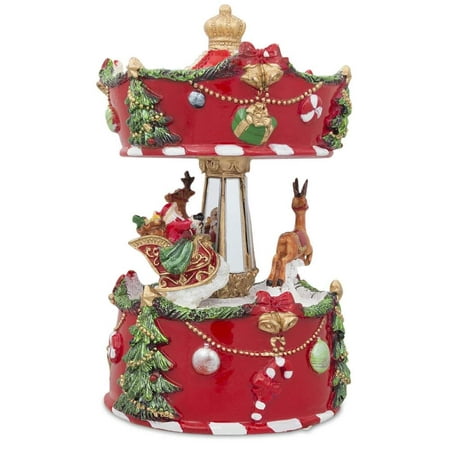 Christmas Musical Carousel with Santa and Reindeer