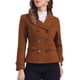 thumbnail image 1 of Abrigo de doble botonadura con solapa de pico para mujer INSPIRE CHIC en marrón rojizo, 1 of 6