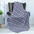 thumbnail image 4 of Floral Soft Flannel Fleece Blanket, Abstract Rose Flower Branch with Leaves Garden Art Vintage Deco Illustration, Cozy Plush for Indoor and Outdoor Use, 50" x 60", Violet Blue White, by Ambesonne, 4 of 5