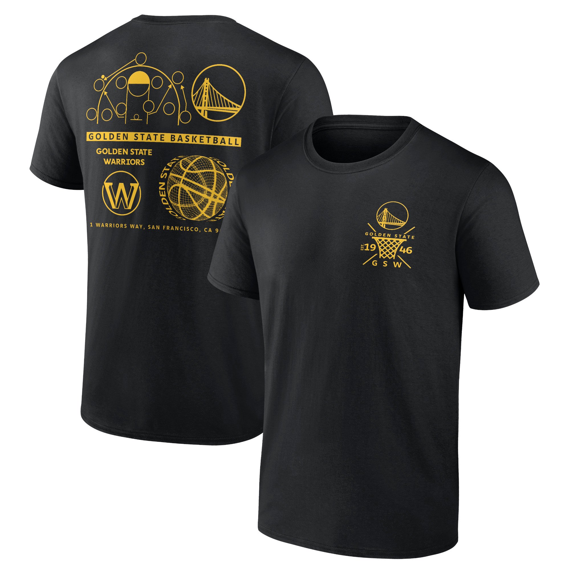 Men's Black Golden State Warriors Street Collective T-Shirt