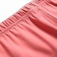 thumbnail image 4 of SELONE Womens Summer Shorts Knee Length Mid Rise Polyester Lounge Trousers Knee Length Baggy Casual Pants Watermelon Red L, 4 of 6