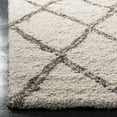 thumbnail image 3 of SAFAVIEH Hudson Adella Geometric Shag Area Rug, Ivory/Grey, 5' x 7', 3 of 8