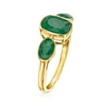thumbnail image 3 of Ross-Simons 2.80 ct. t.w. Emerald 3-Stone Ring in 18kt Gold Over Sterling, Women's, Adult, 3 of 6