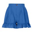 thumbnail image 7 of Edvintorg Women Shorts Large Size Clearance Fashion Solid Color Casual Wide Leg Ruffle Loose High Waist Shorts Pants Sports Shorts Female S-5Xl, 7 of 7