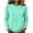 Mint Green, variant on yillto Womens Long Sleeve Shirts Cotton Crewneck Basic Tees Tops Soft Comfy Solid Color Tshirts