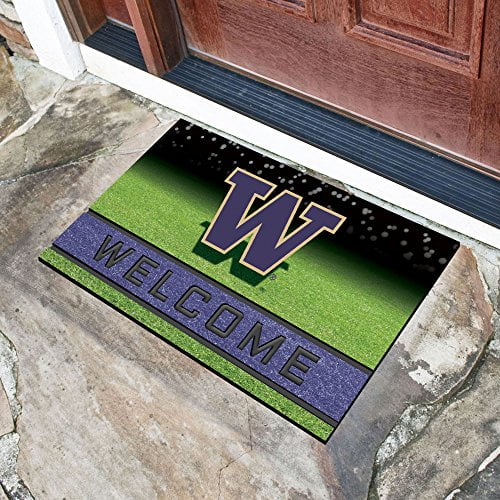 FANMATS 22524 Team Color 18 x 30 Crumb Rubber University of Washington Door Mat