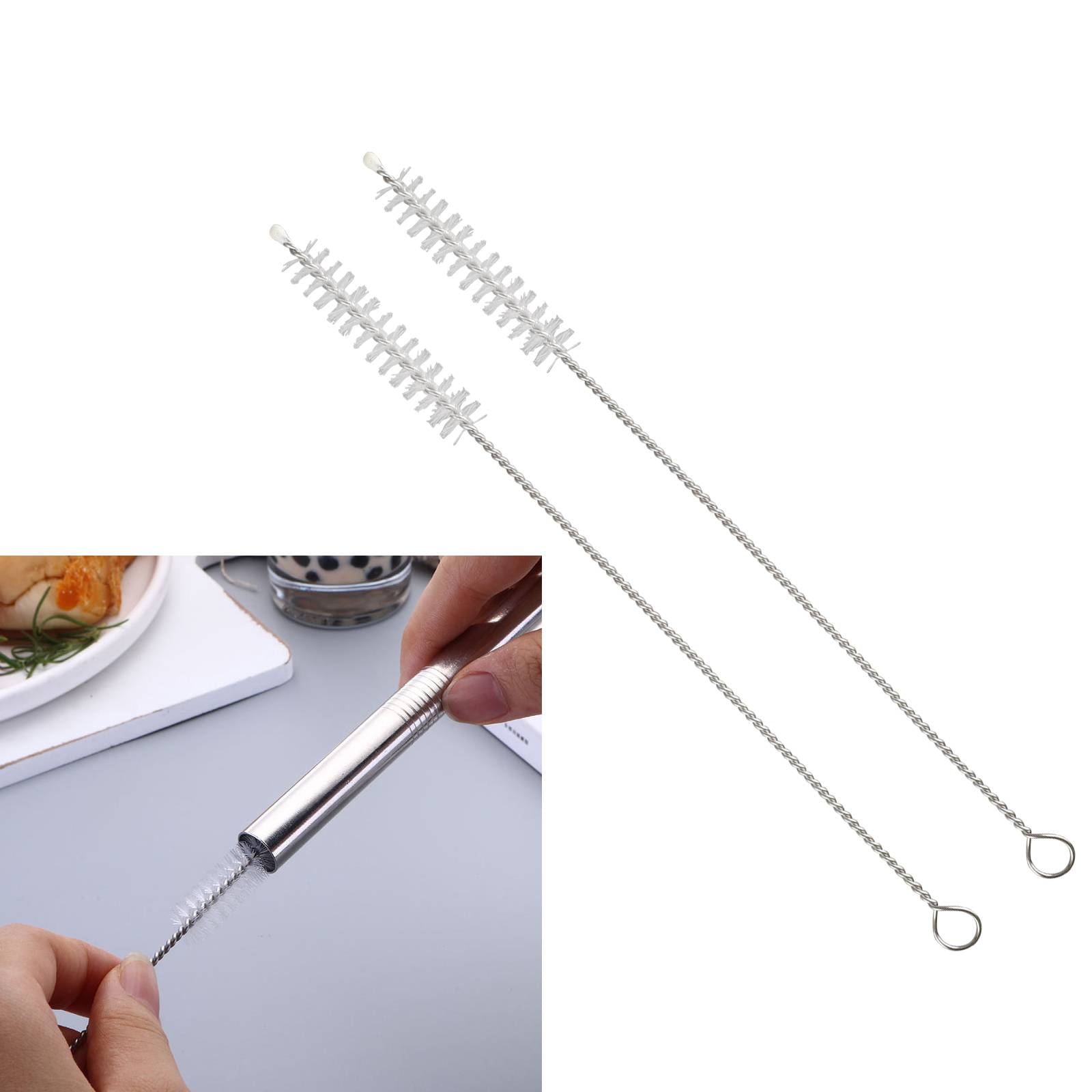 Long Straw Cleaning Brush Stainless Steel Nylon Thin Pipes Drinking Straw Washing  Cleaning Brushes