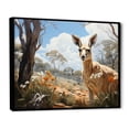 thumbnail image 2 of Designart "Pastoral Scenes with Bound Kangaroos II" Animals Floater Framed Wall Decor, 2 of 7