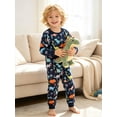 thumbnail image 3 of Aideaone 2-Piece Toddler Boys Pajamas Set Kids Pjs Long Sleeve Tees & Pants Printed Kids Sleepwear 2-6T, 3 of 6
