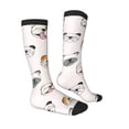 thumbnail image 4 of Lsque Bulldog Face Printed Crew Socks Men's Women's LightWeight Thin Casual Calf Socks ,Knee High Socks,Cotton Socks, 4 of 9