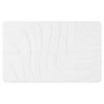 thumbnail image 1 of ALFOMBRAS DE BAÑO DE CHENILLE TEJIDAS REGULARES ANTIDESLIZANTES, MATS DE BAÑO LAVABLES, MATE SUAVE PARA EL SUELO DEL BAÑO BLANCO 16" x 24", 1 of 6