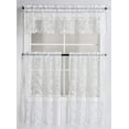 thumbnail image 1 of Kitchen Curtain Lace 3pc Set (Includes 2 Tiers and 1 Valance) by ATI (White), 1 of 2