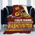 thumbnail image 2 of Custom Washington Blanket Personalized Throw Blankets Name Number Gifts for Men Women Boy Football Style Decor, 2 of 6