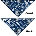 thumbnail image 3 of Dallas Football Pet Reversible Dog Bandana Gifts for Dogs Cats Cotton Triangle Bid Scarf for Puppy Small Dog, 3 of 6