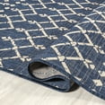 thumbnail image 3 of JONATHAN Y SANTA MONICA 5' Square Area Rug, Ourika Moroccan Geometric Textured Weave - Navy/Beige, SMB108K-5SQ, 3 of 7