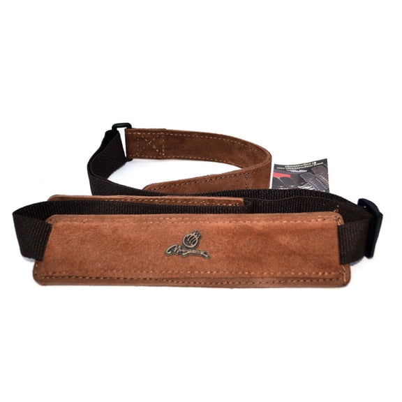 Magma Leathers 1.2" Soft-hand Chocolate Polypropylene Classical Guitar Strap with Double Leather Ends (07MPC02D.)