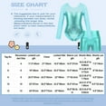 thumbnail image 7 of ZDHoor Kids Girls Long Sleeve Metallic Ballerina Leotard Sparkly Rhinestone Tulle Ballet Gymnastics Leotard Blue Green-A 4, 7 of 7