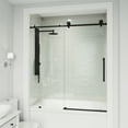 thumbnail image 6 of VIGO Elan Cass Aerodynamic 56 to 60 in. W x 66 in. H Sliding Frameless Tub Door in Matte Black with 3/8 in. Clear Glass, 6 of 13