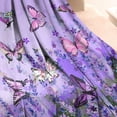 thumbnail image 3 of Purple Lavender Butterfly Scene Blanket,Comfortable Soft Lamb Wool Throw Blanket,All Season,Warm Lightweight Blankets for Sofa Bed Couch Living Room Chair,50"x60", 3 of 4