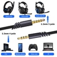 thumbnail image 3 of Repuesto para cable de auriculares Astro A40 A10 Cable trenzado de 6,5 pies/2,0 M Cable de control de volumen compatible con cable de auriculares para juegos Astro A40TR/A40/A10 (negro), 3 of 5