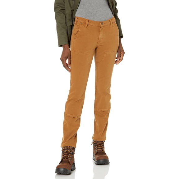 Carhartt Women's Rugged Flex Twill Work Pant, Brown, 8