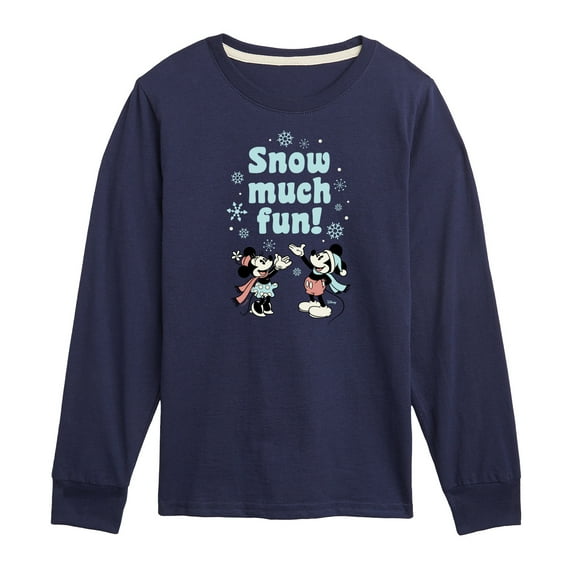 Disney - Snow Much Fun - Toddler & Youth Long Sleeve Graphic T-Shirt